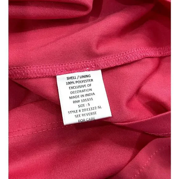 Charlotte Russe Fuchsia Pink Button Up Sleeveless Mini Dress Small S Bright - Picture 8 of 13